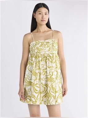 Free Assembly Women's Pleated Cotton Mini Dress- XL